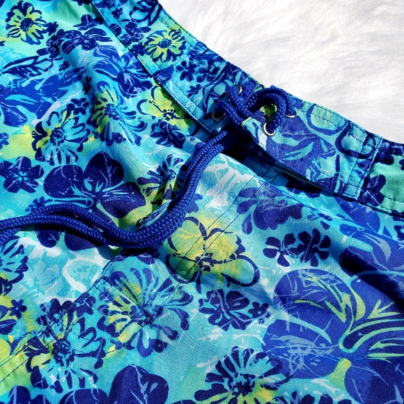 Blue Hawaiian Swim Shorts - Picture 3 of 7